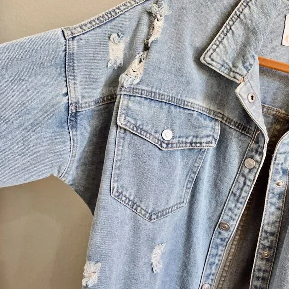 GB Distressed Denim Jacket - Picture 2 of 3